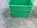 Plastic crate compartment meat harvesting crate color