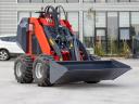 Special mini front-end loader with adaptor, auger, Rota, opening bucket, chain trencher, etc.