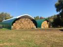 Storage tent, hall for crops, fodder, straw