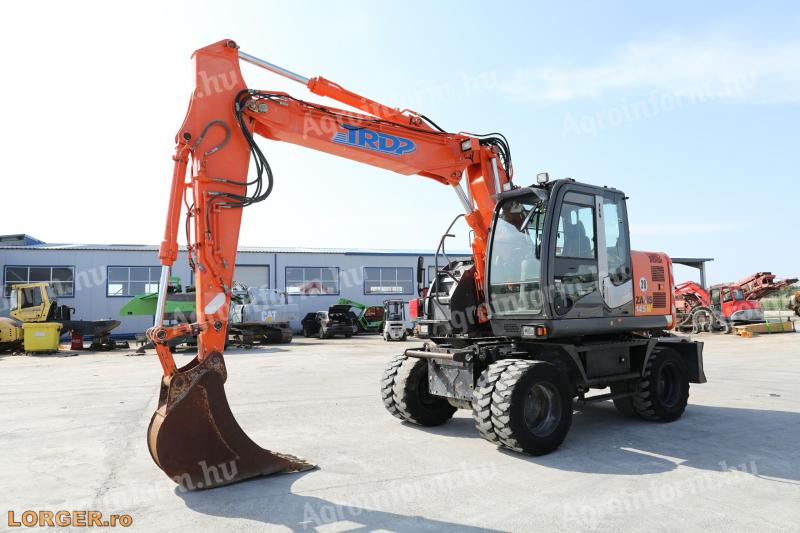 Hitachi ZX145 W-3 rubber wheel excavator