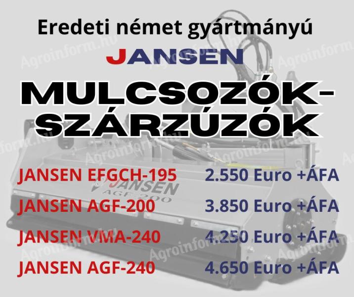 Mulczery i rozdrabniacze JANSEN +1 rok gwarancji