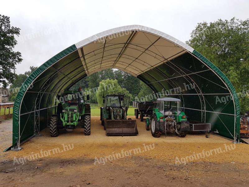 Machine shed, warehouse, tent, tarpaulin shed, agricultural storage tent with building permit