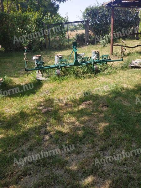 EQUIPMENT FOR SALE: plough, seed drill, fertilizer spreader, trailer, cultivator