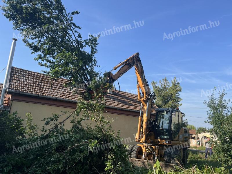 Lesnícke mechanické prebierky, odstraňovanie pňov, nakladanie dreva, rotačné vŕtanie, zemné práce, demolácie