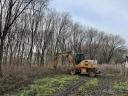 Forstwirtschaftliche Durchforstung, Baumstumpfentfernung, Holzverladung, Drehbohren, Erdarbeiten, Abriss