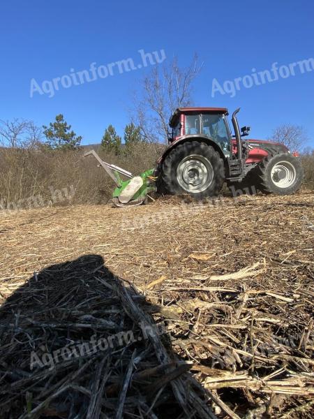 Land clearing, stalk crushing, mulching with forestry crusher