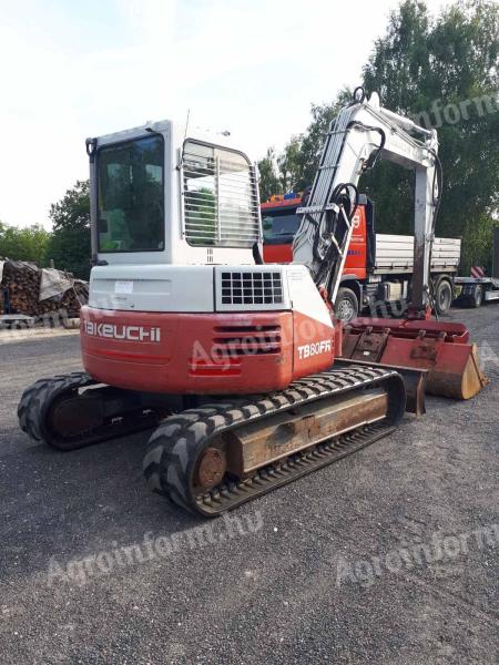 Takeuchi TB80FR rubber belt rotary excavator