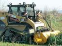 Concasor frontal italian Ghedini, mulcător pentru skid steer