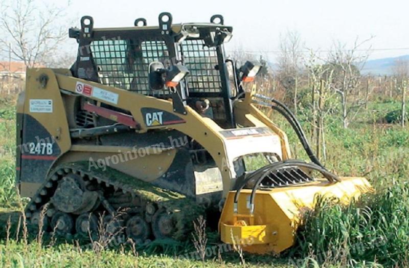 Italienischer Ghedini-Stängelbrecher, Mulch-Frontlader für Kompaktladermaschinen