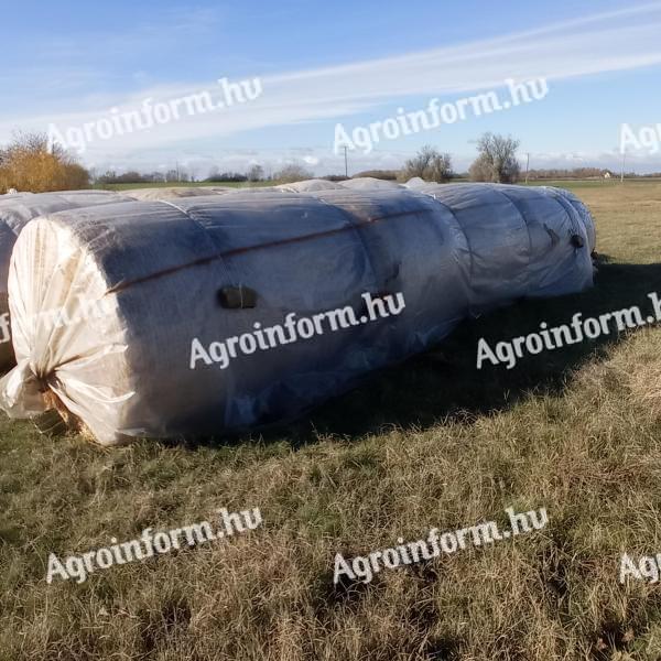 7 baloți rotunzi de paie de grâu (150 cm) de vânzare de pe palet în Kiskunfélegyháza