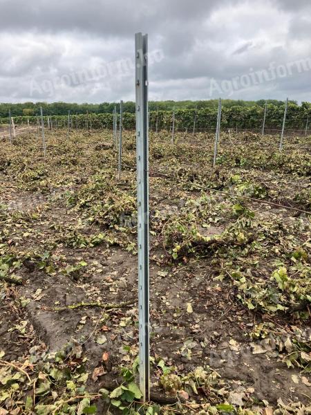 Metal poles and wire for sale