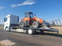 Machinery transport, mobile home, tractor, trailer, MTZ, combine harvester transport with cutting table nationwide