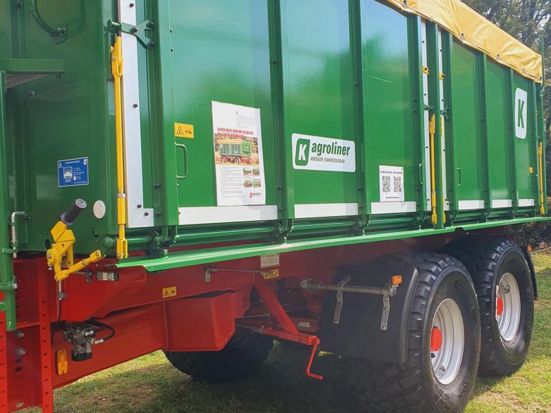 Kröger Agroliner TKD 302 tandem tandem trailer, three side tipper