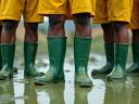 USED raincoat, rubber boots, rubber gloves