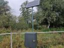 Complete electric shepherd with solar panel, stakes