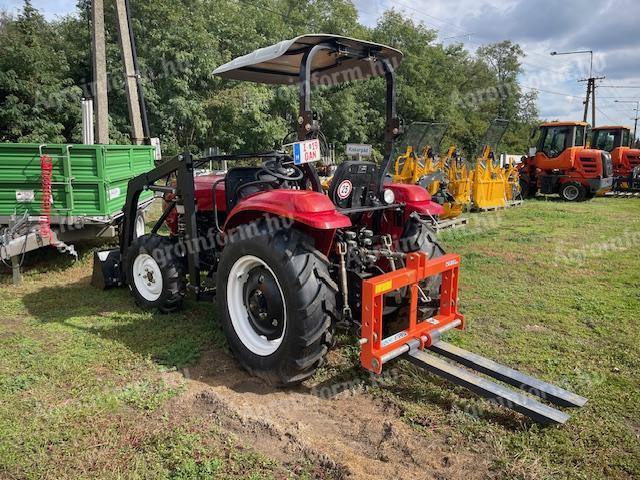 AMS 554 tractor, front loader, bucket, rear fork, + hydraulics, roof, number plate