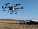 Drone crop protection, spraying, granulate application