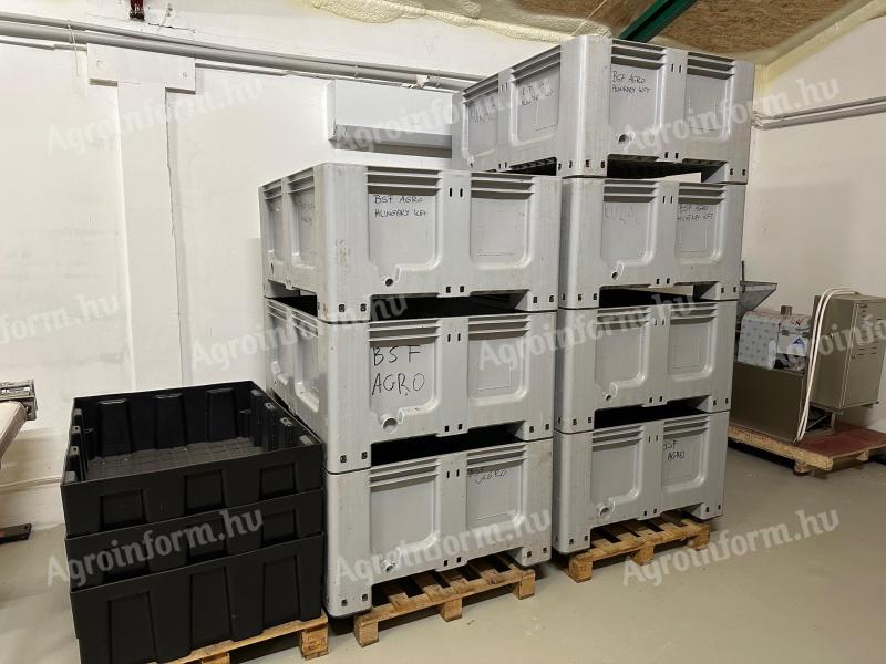 440 l plastic crate, 5 pcs 1200x1000x580 mm