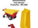 Petrol mini dump truck with wheels - PowerPac - MC1000