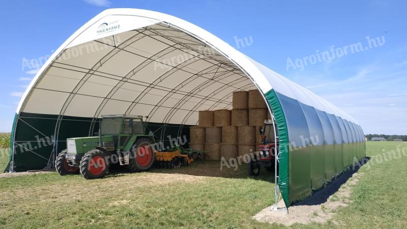 Machine shed, warehouse, tent, tarpaulin shed, agricultural storage tent with building permit