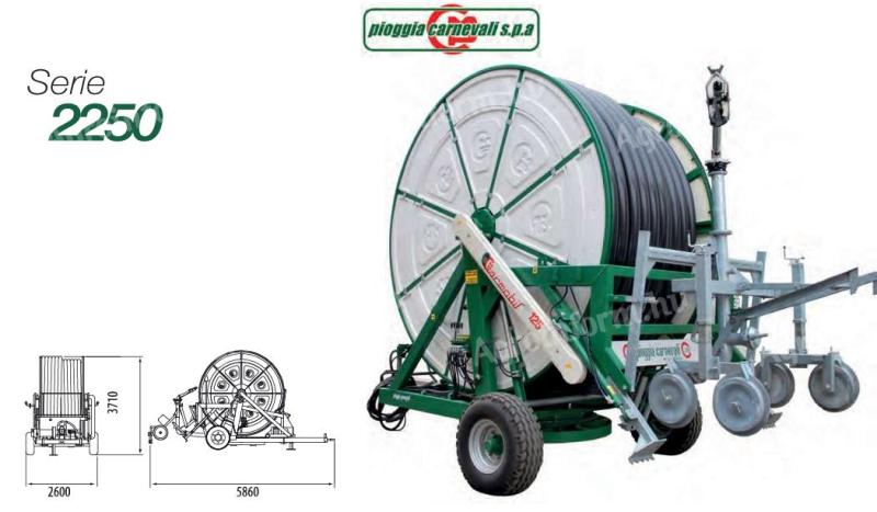 PIOGGIA CARNEVALI CARMOBIL IRRIGATION DRUM 2250/22 - ALSO ELIGIBLE FOR TENDER