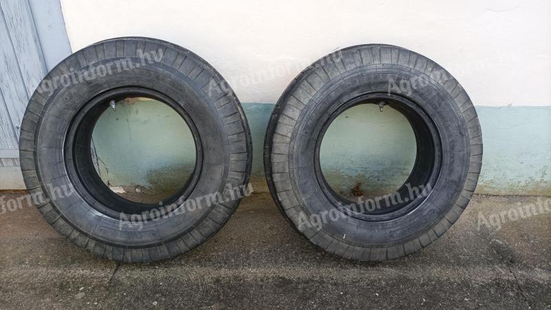 2 tractor front tyres + hose for sale