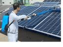 Battery-powered solar panel cleaning kit