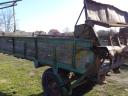 Single axle trailer, organic fertiliser spreader, 5 tonnes