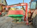 Fertilizer spreader with bull bag lifter