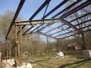 Steel roof for halls, steel frame for halls, steel frame for halls, roof structure, steel Z profile 180