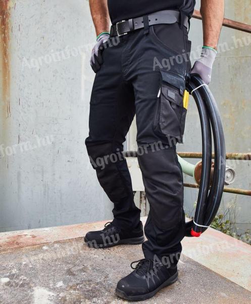 Arbeitskleidung – James &amp; Nicholson Stretch-Hose mit schmaler Taille