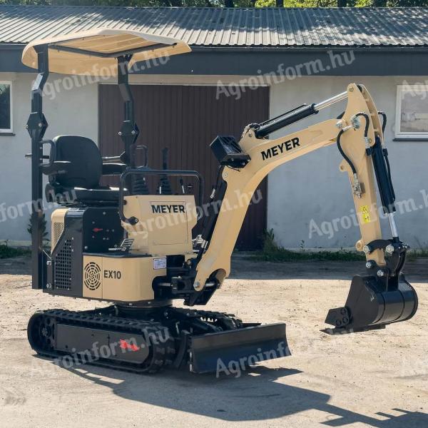 Mini-excavator cu șanț - MEYER EX10 (benzină, cu șenile extensibile)