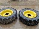 Pair of John Deere wheels (like new rims, with 50% rubber)