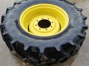 Pair of John Deere wheels (like new rims, with 50% rubber)