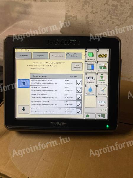 John Deere GreenStar Display 2630 - AutoTrac, SectionControl, N-Sensing, iTec aktivacija