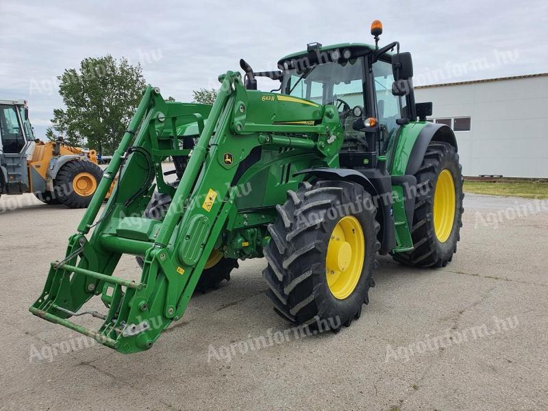 John Deere 6155M TLS + suspended cab + automatic steering preparation + JD 643 front loader