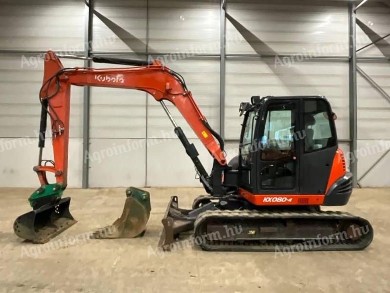 Kubota KX080-4 A / 2016 / 2250 h / 2 žlici / Leasing od 20%