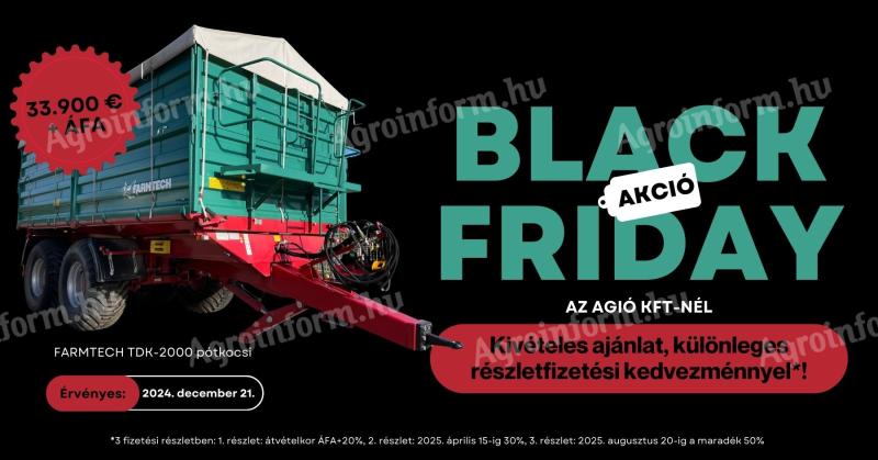 BLACK FRIDAY Farmtech TDK-2000 Trailer