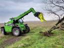 Tree puller,  attachment fo telehandlers for clearing the territories from trees and bushes