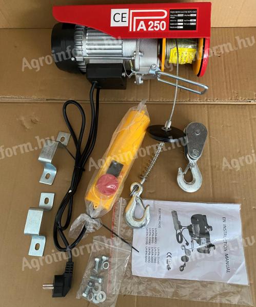 Elektrický navijak 125 kg - 250 kg * Welnek Tools Professional * PA250 * 550 W, 6-12 m