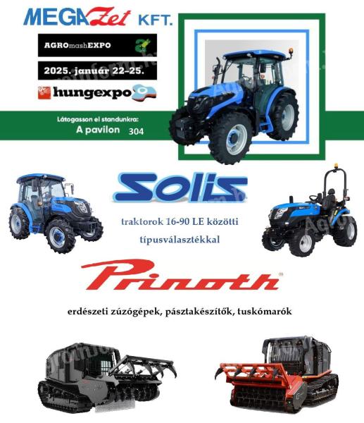 Stroje SOLIS a PRINOTH na AGROMashEXPO