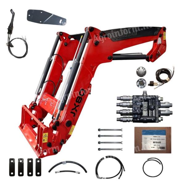 Încărcător frontal BlackBull JX80 pentru MTZ (capacitate de ridicare 2500 kg + joystick + conector normă EURO