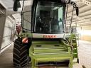 Claas Lexion 670 + V750 Auto Contour Schneidtisch, Transportwagen, Rapsseitenmäher links, rechts