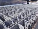 Panel fence, barbed wire, barbed mesh, ground bolt, concrete post