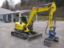 Excavator Wacker Neuson EZ80 cu greblă