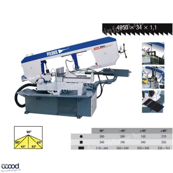 Hydrauliczna półautomatyczna przecinarka taśmowa PILOUS ARG 380 PLUS S.A.F.