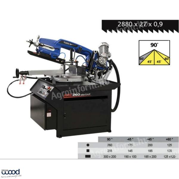 Grawitacyjna hydrauliczna piła taśmowa PILOUS ARG 260 PLUS H