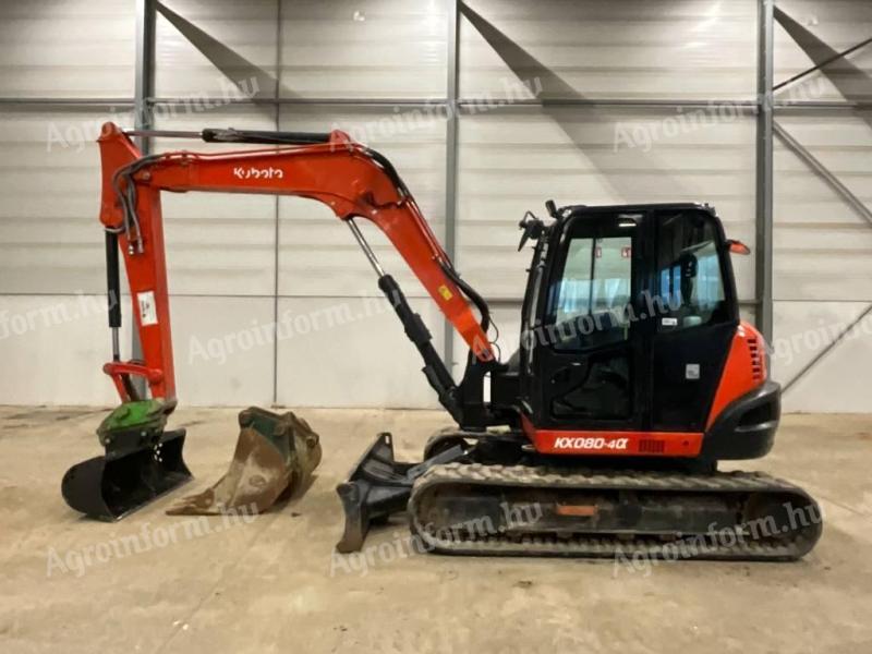 Kubota KX080-4A midi bager / 2018 / 3.480 delovnih ur / Leasing od 20%