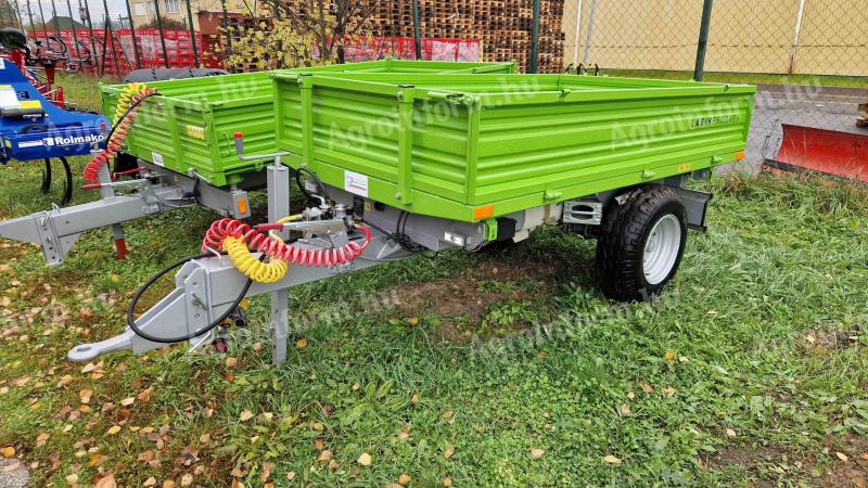 LABIN single-axle trailers with air or hydraulic brakes, 2-3-4(t) - 3 side tippers