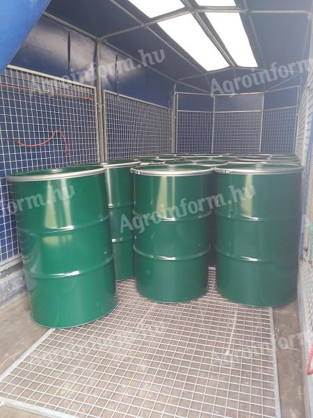 Brand new metal sheet barrel with buckle 200L - unpainted inside - action min. for 5 pieces